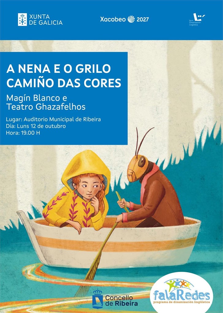 A nena e o grilo. Camiño das cores.