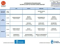 Actividades extraescolares curso 2026-27