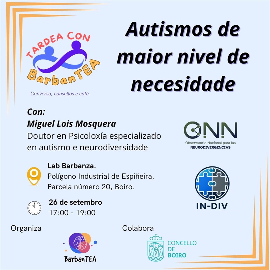 Charla: Autismos de maior nivel de necesidade