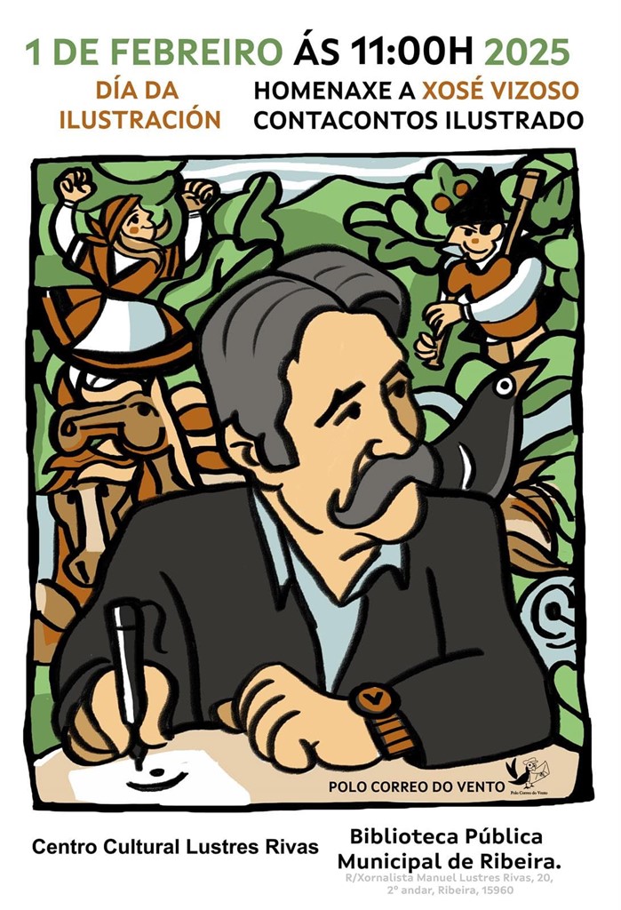 Contacontos: Contacontos ilustrado. Homenaxe a Xosé Vizoso”. Polo Correo do Vento