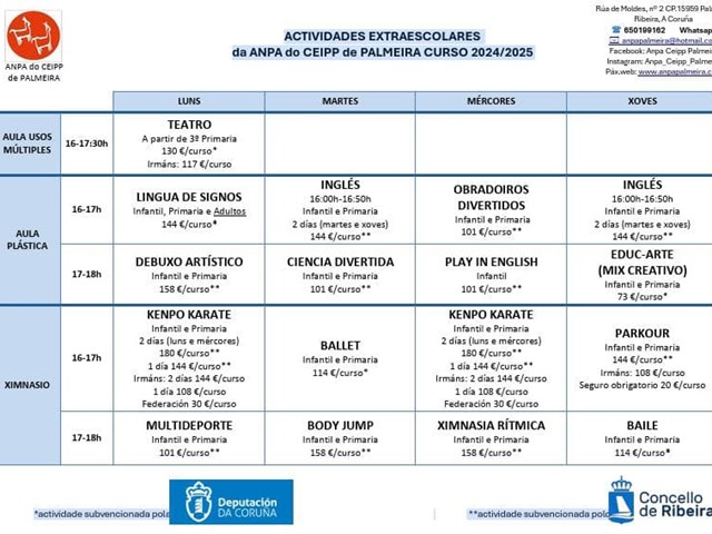 Extraescolares curso 2024-25