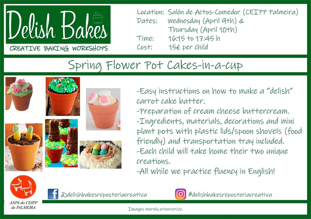Repostería creativa: Spring flower pot cakes-in-a-cup