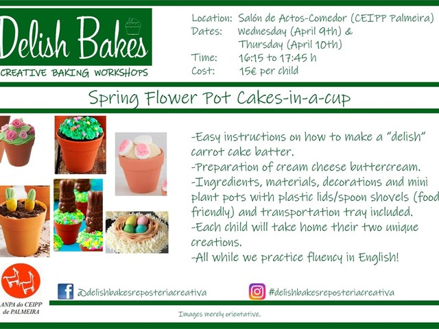 Repostería creativa: Spring flower pot cakes-in-a-cup